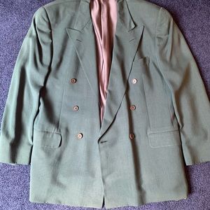 Green & Pink Pure Silk 90’s Zegna Blazer